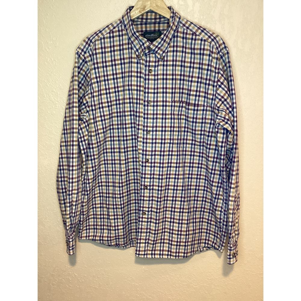 Lot of‎ 2 men, Eddie Bauer 100% cotton long sleeve button up shirts